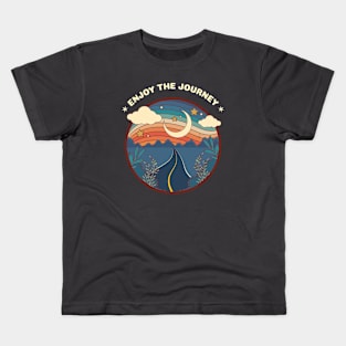 Enjoy the journey Flower child hippy Kids T-Shirt